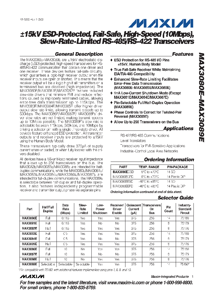 MAX3080ECPD_8317224.PDF Datasheet
