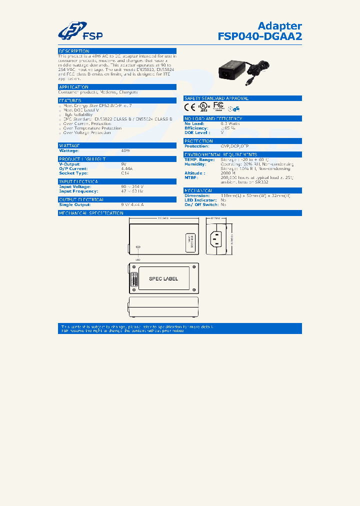 FSP040-DGAA2_8317512.PDF Datasheet