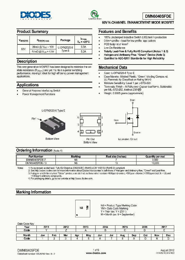 DMN6040SFDE_8317506.PDF Datasheet