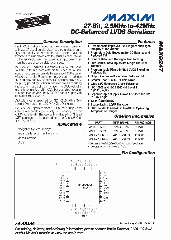 MAX9247ECMV_8317607.PDF Datasheet