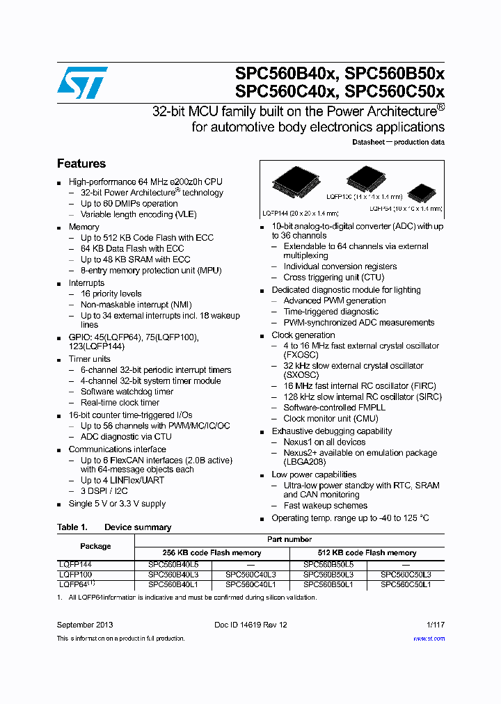 SPC560B40L3B4E0X_8317968.PDF Datasheet