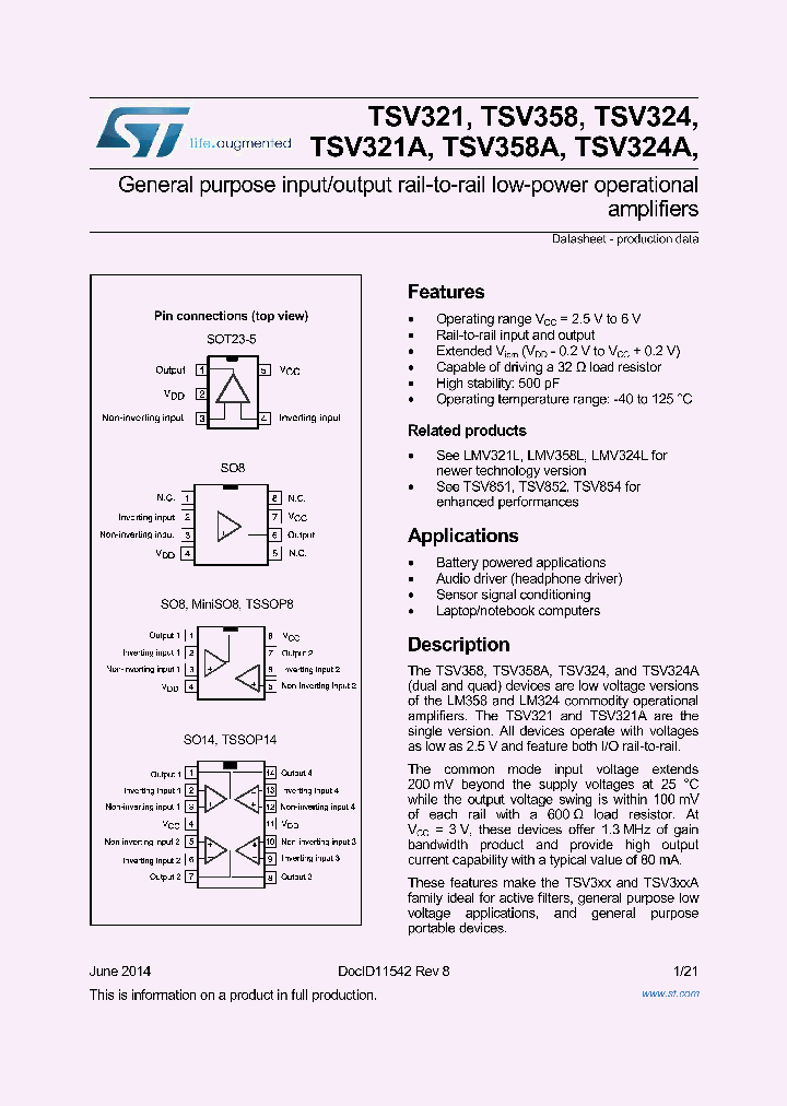 TSV321RIYLT_8318828.PDF Datasheet