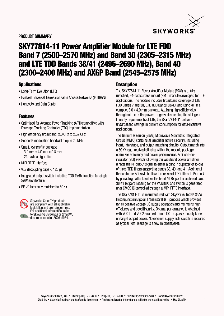 SKY77814-11_8319164.PDF Datasheet