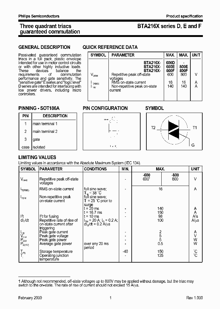 BTA216XSERIESD_8319255.PDF Datasheet