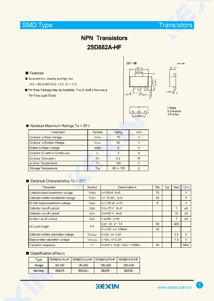 2SD882A-R-HF_8319338.PDF Datasheet