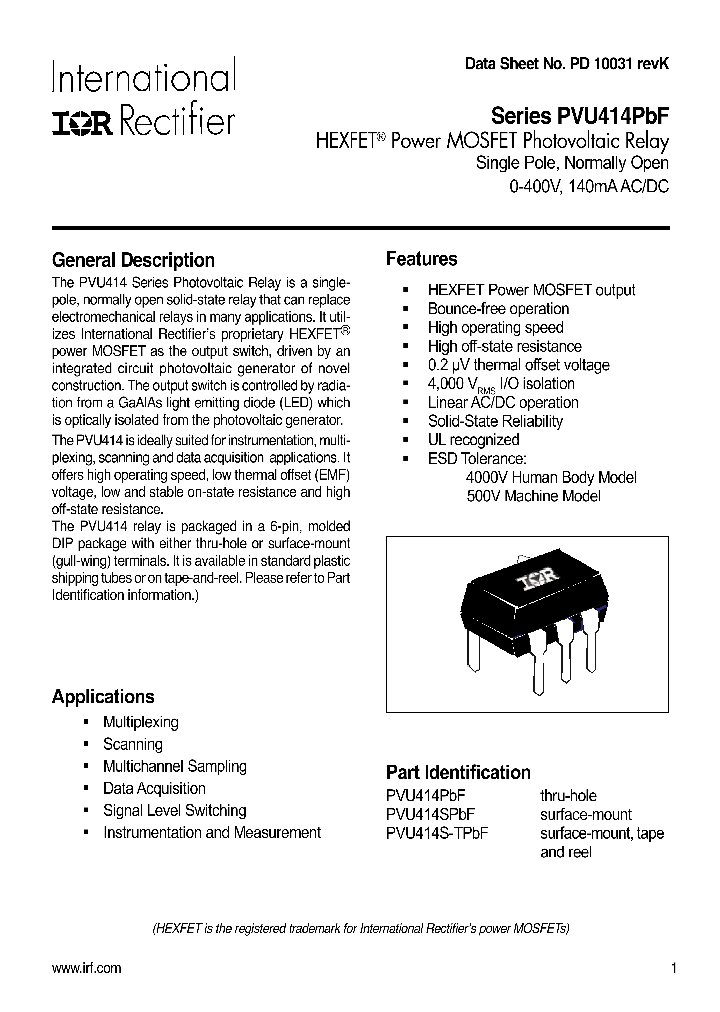 PVU414PBF_8319428.PDF Datasheet