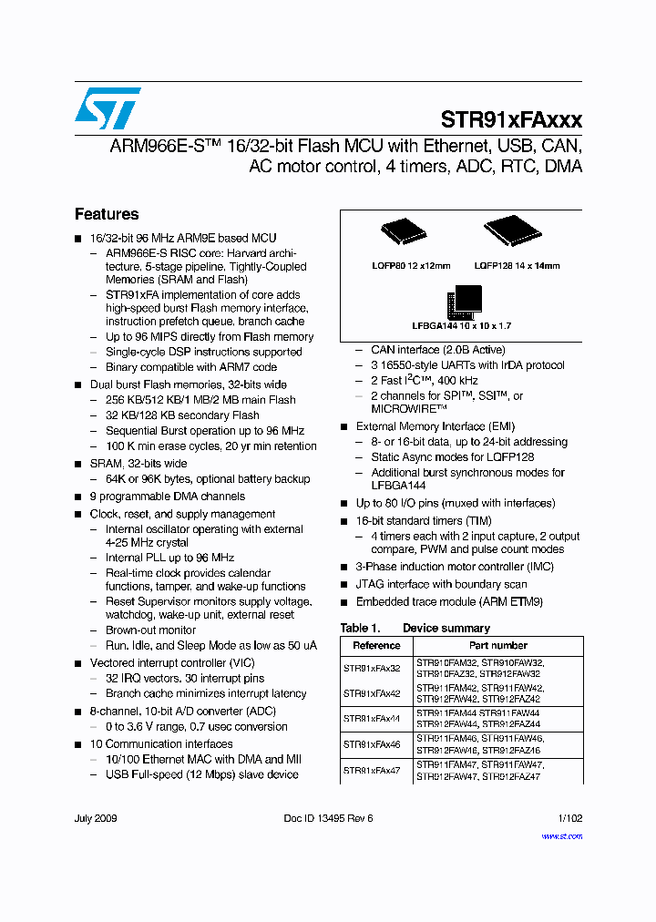 STR910FAZ32H6_8319514.PDF Datasheet