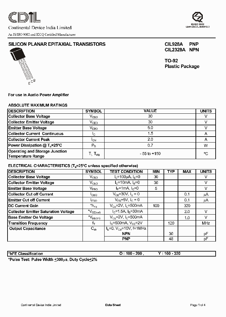 CIL928AO_8321530.PDF Datasheet
