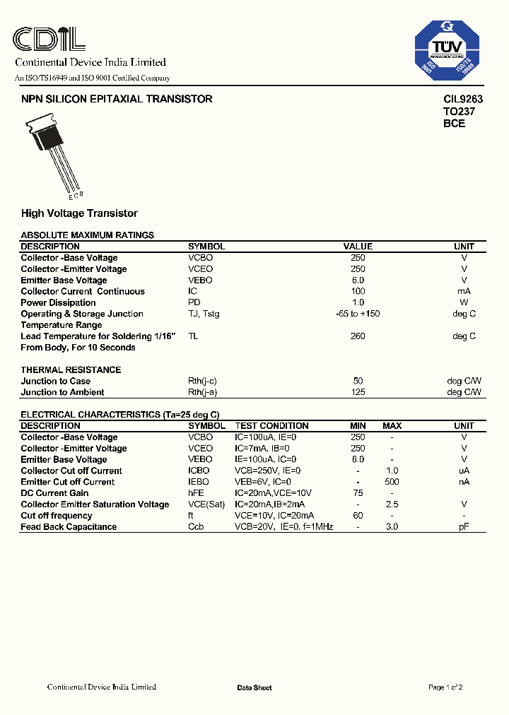 CIL9263_8321528.PDF Datasheet
