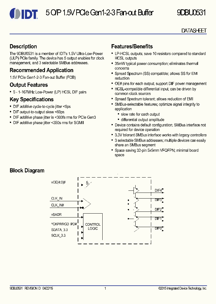 9DBU0531_8322027.PDF Datasheet