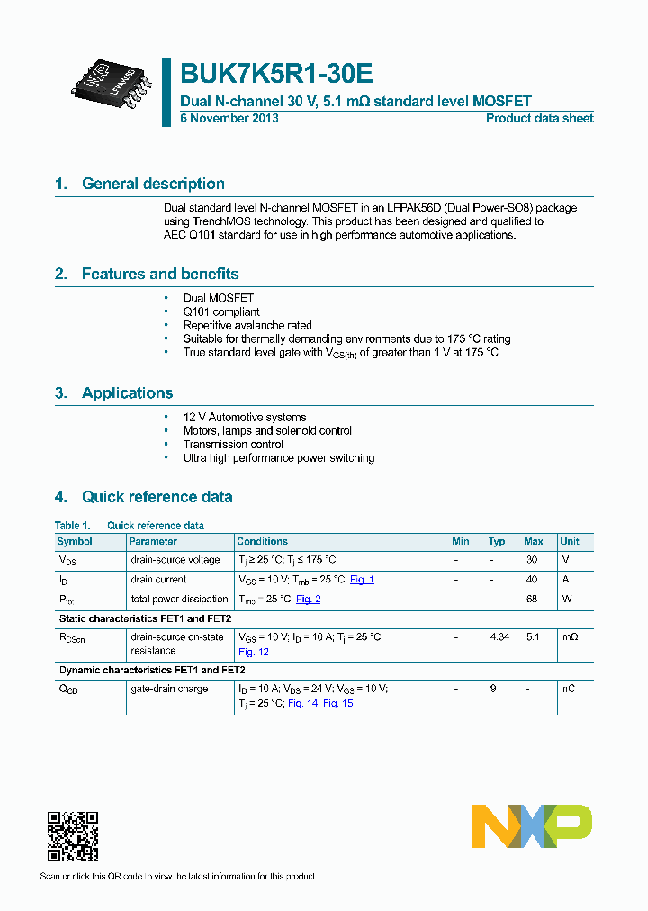 BUK7K5R1-30E_8322744.PDF Datasheet