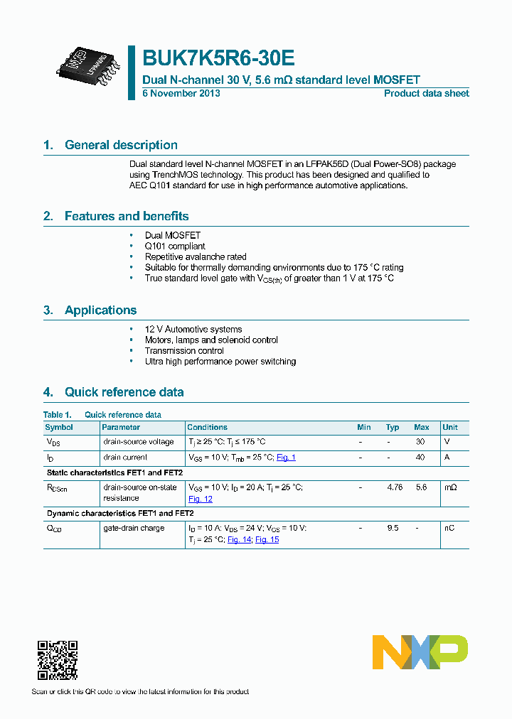BUK7K5R6-30E_8322745.PDF Datasheet