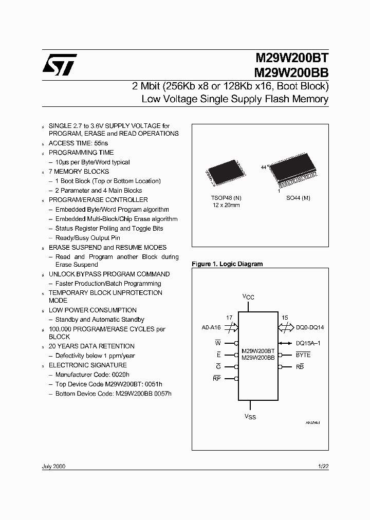 M29W200BB55N6T_8323740.PDF Datasheet