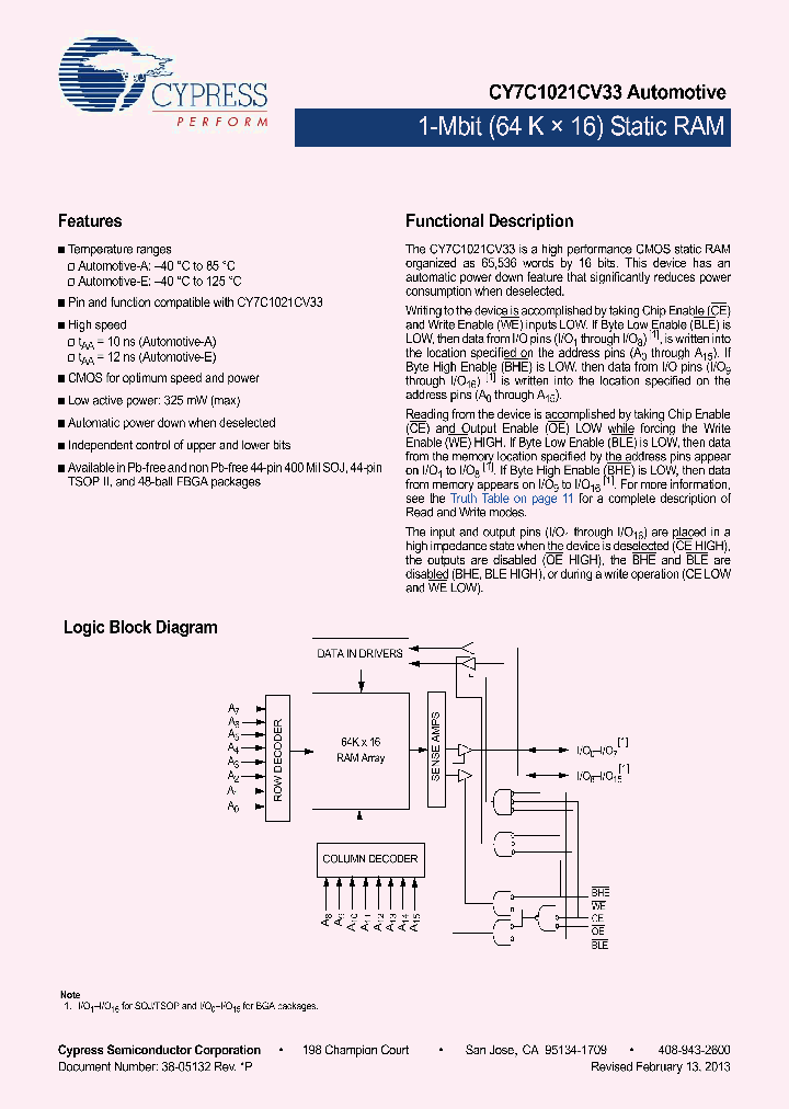 CY7C1021CV33-12ZSXE_8323789.PDF Datasheet