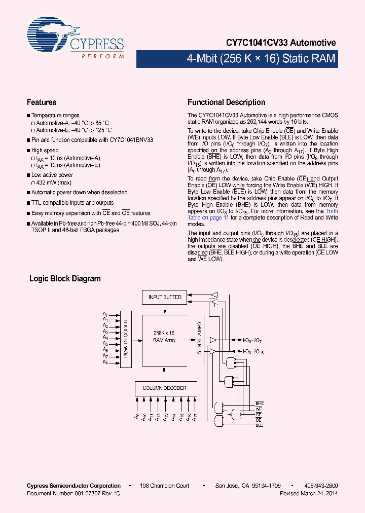 CY7C1041CV33-12ZSXE_8323791.PDF Datasheet