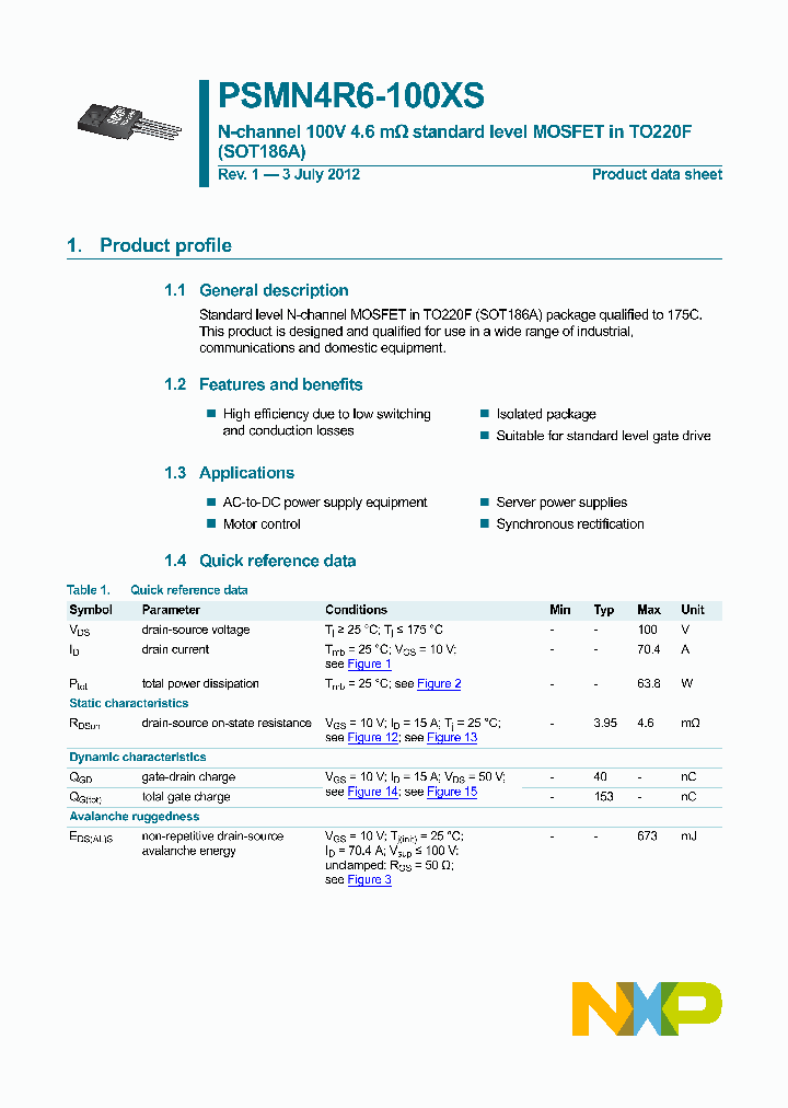 PSMN4R6-100XS_8323874.PDF Datasheet
