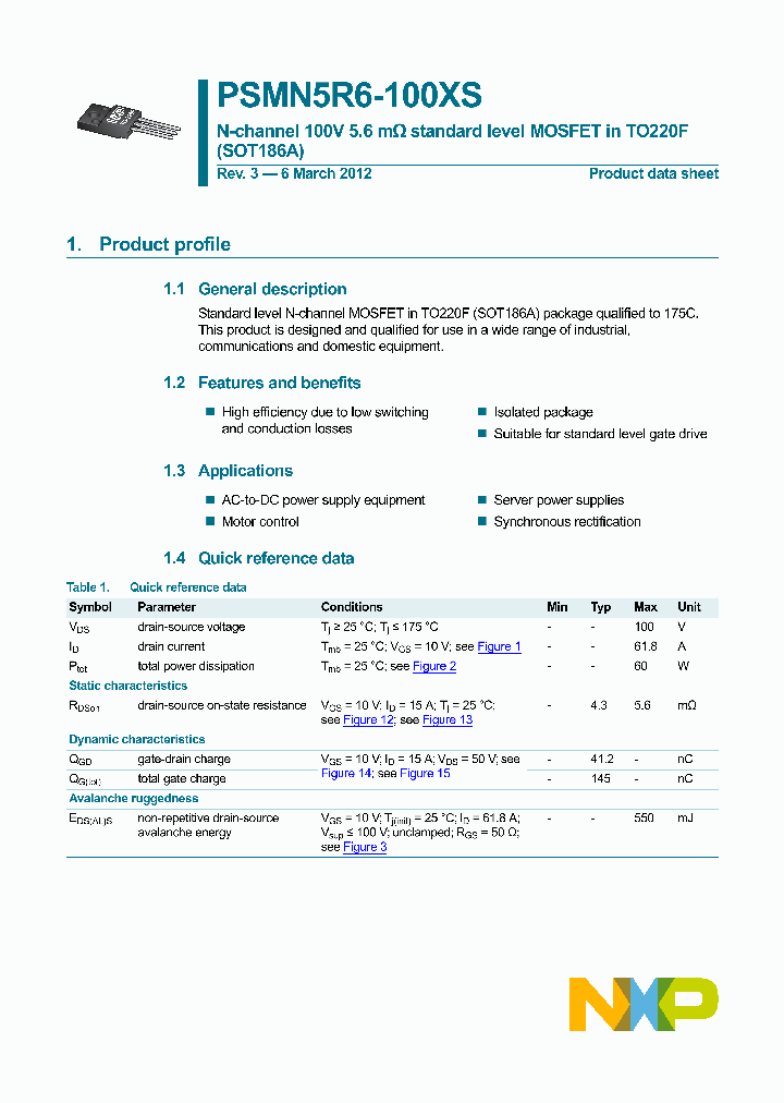 PSMN5R6-100XS_8323876.PDF Datasheet