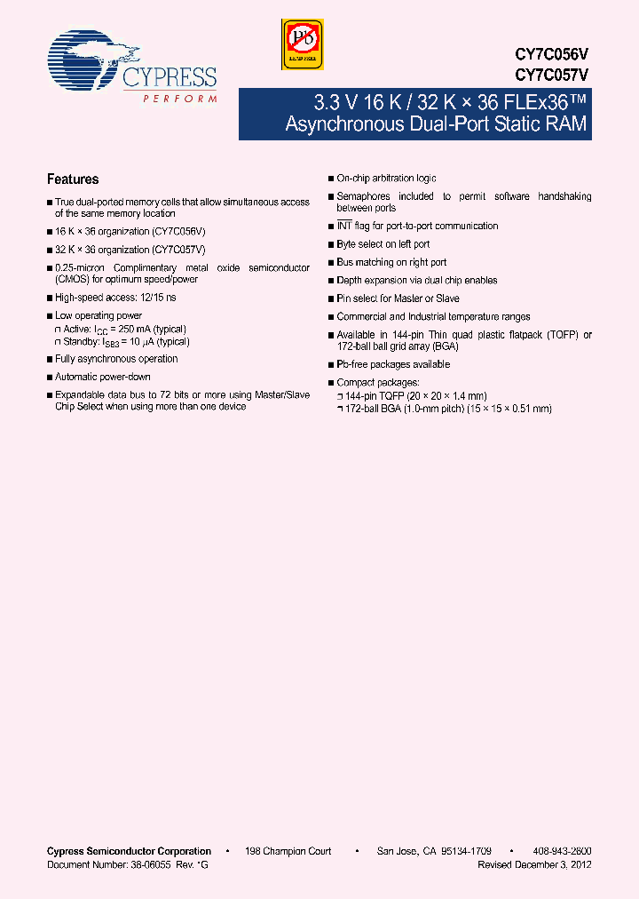 CY7C056V-15AXC_8324012.PDF Datasheet