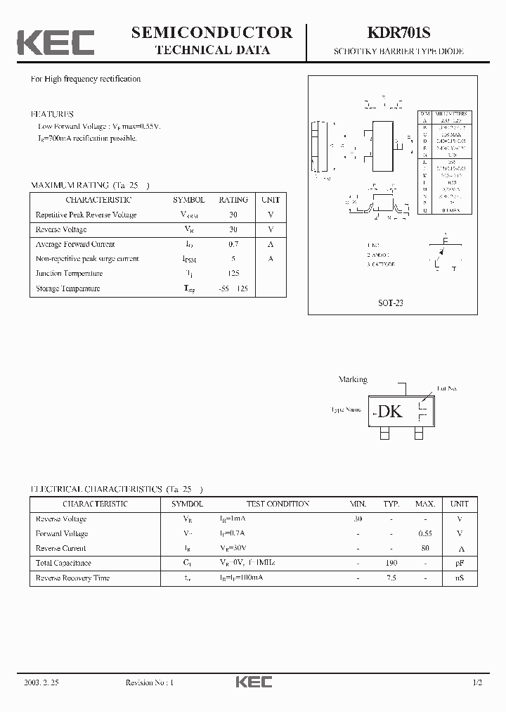 KDR701S-15_8325299.PDF Datasheet