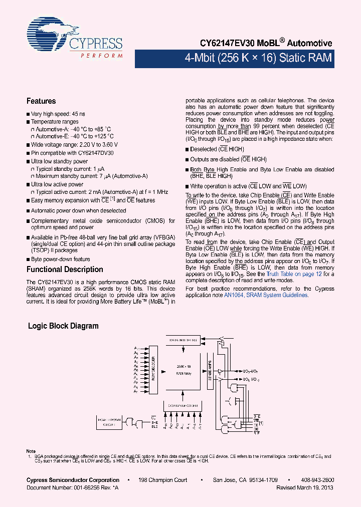 CY62147EV30LL-45BVXA_8325733.PDF Datasheet