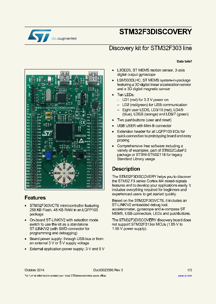 STM32F3DISCOVERY_8325768.PDF Datasheet