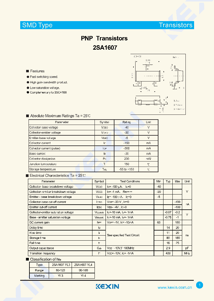 2SA1607-YL3_8326456.PDF Datasheet