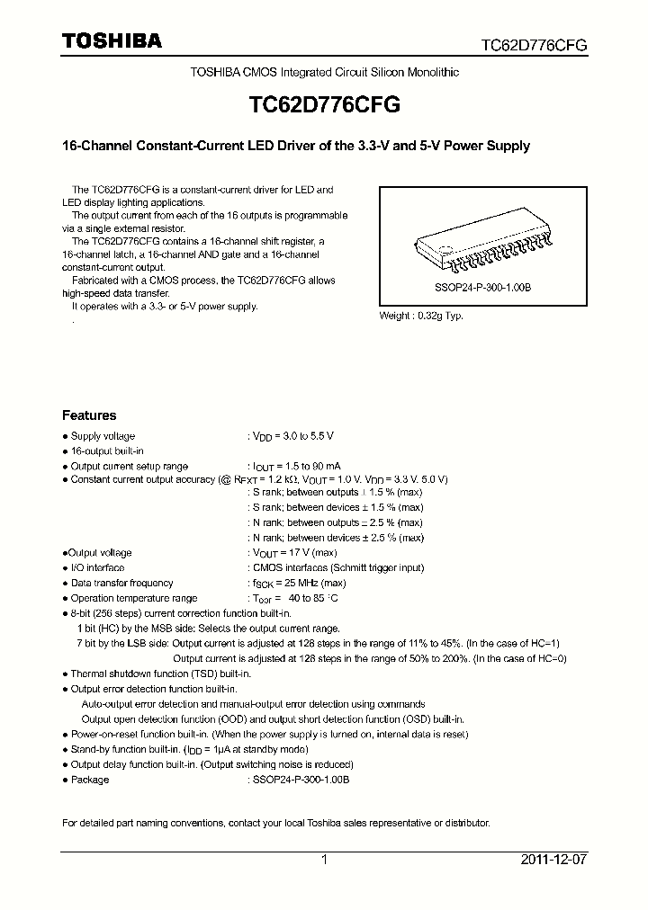 TC62D776CFG_8326637.PDF Datasheet