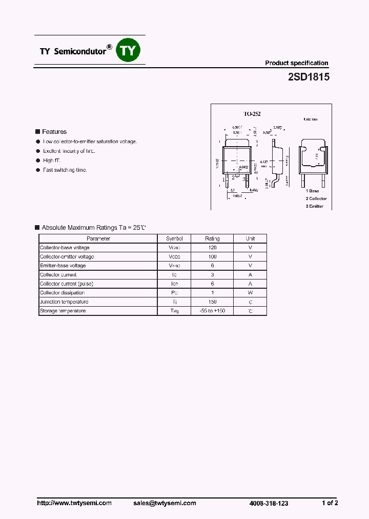 2SD1815_8326812.PDF Datasheet