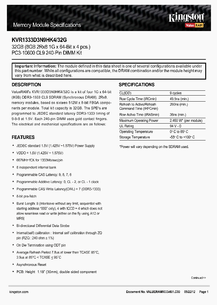 KVR1333D3N9HK4-32G_8326900.PDF Datasheet
