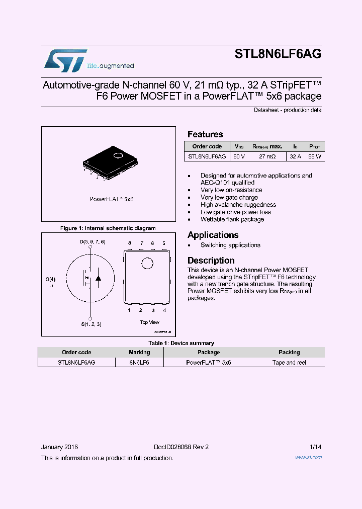 STL8N6LF6AG_8327124.PDF Datasheet