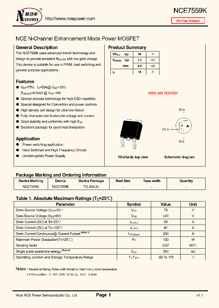 NCE7559K_8327593.PDF Datasheet
