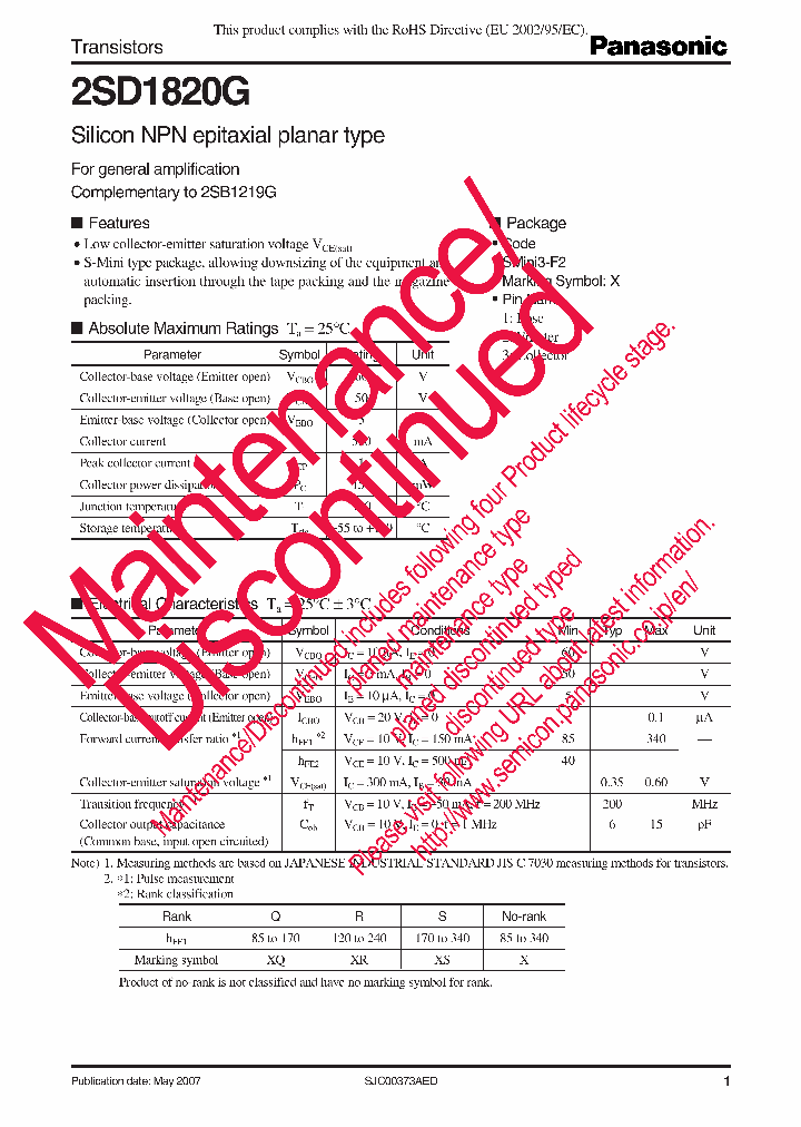 2SD1820G_8328558.PDF Datasheet
