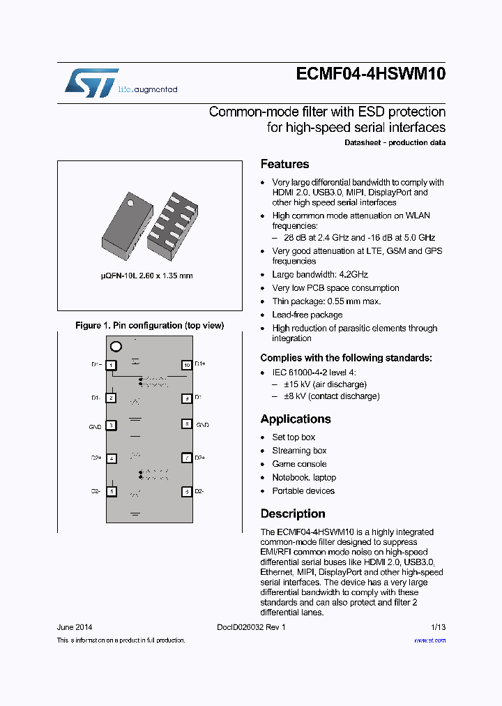 ECMF04-4HSWM10_8328918.PDF Datasheet