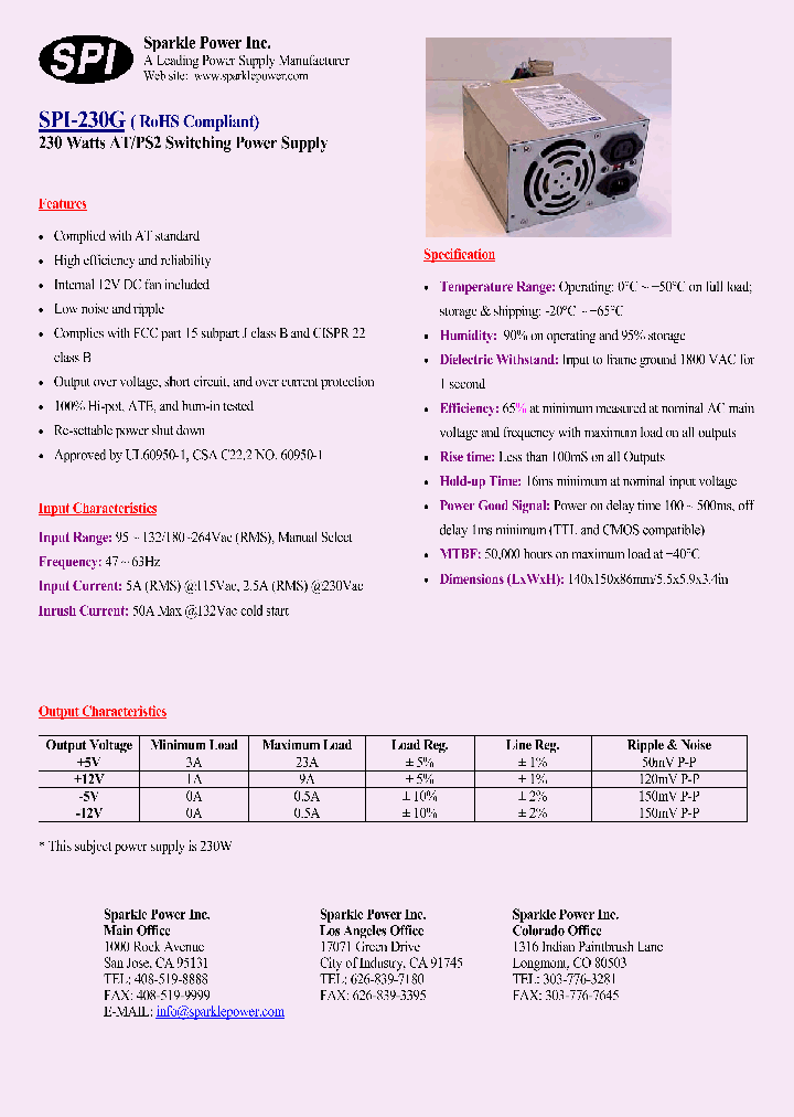 SPI-230G_8329933.PDF Datasheet