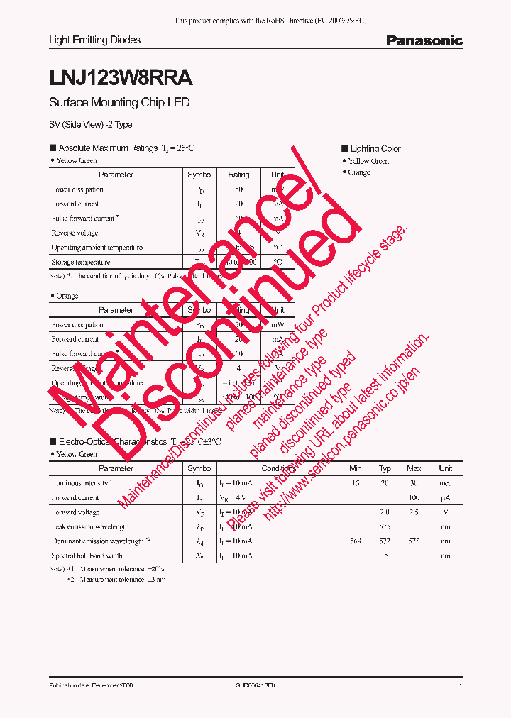 LNJ123W8RRA_8329962.PDF Datasheet