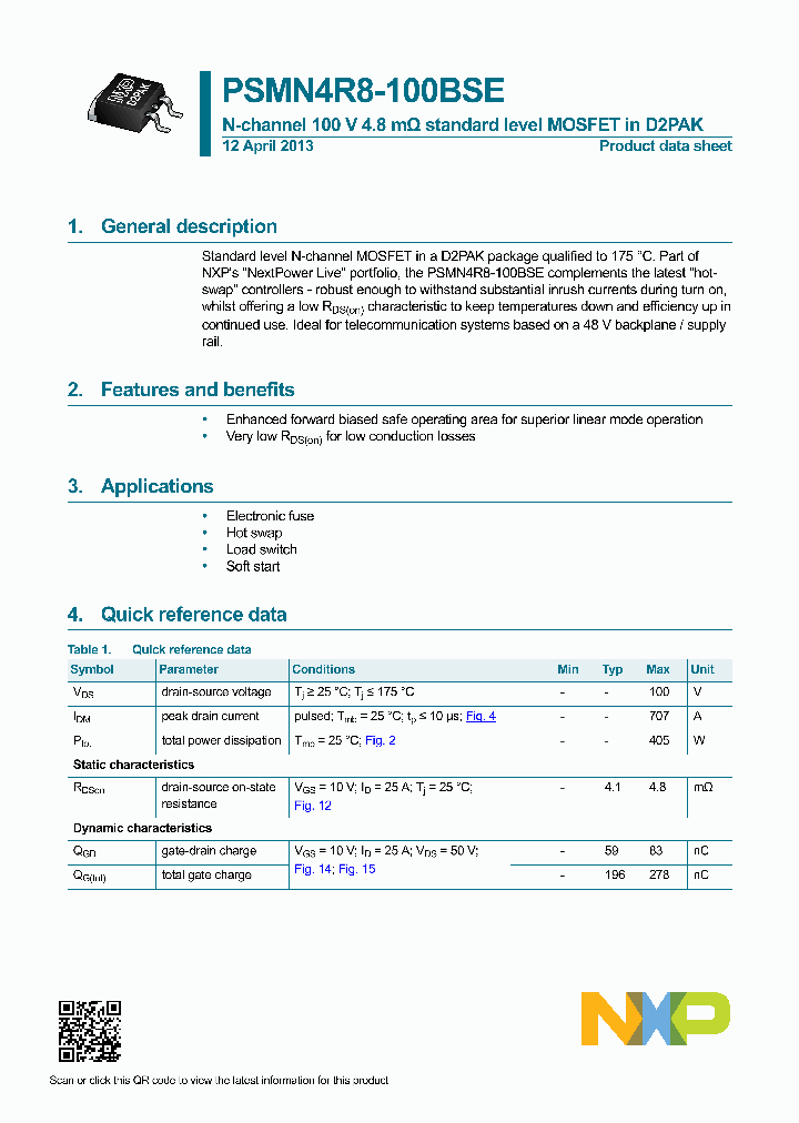 PSMN4R8-100BSE-15_8330257.PDF Datasheet
