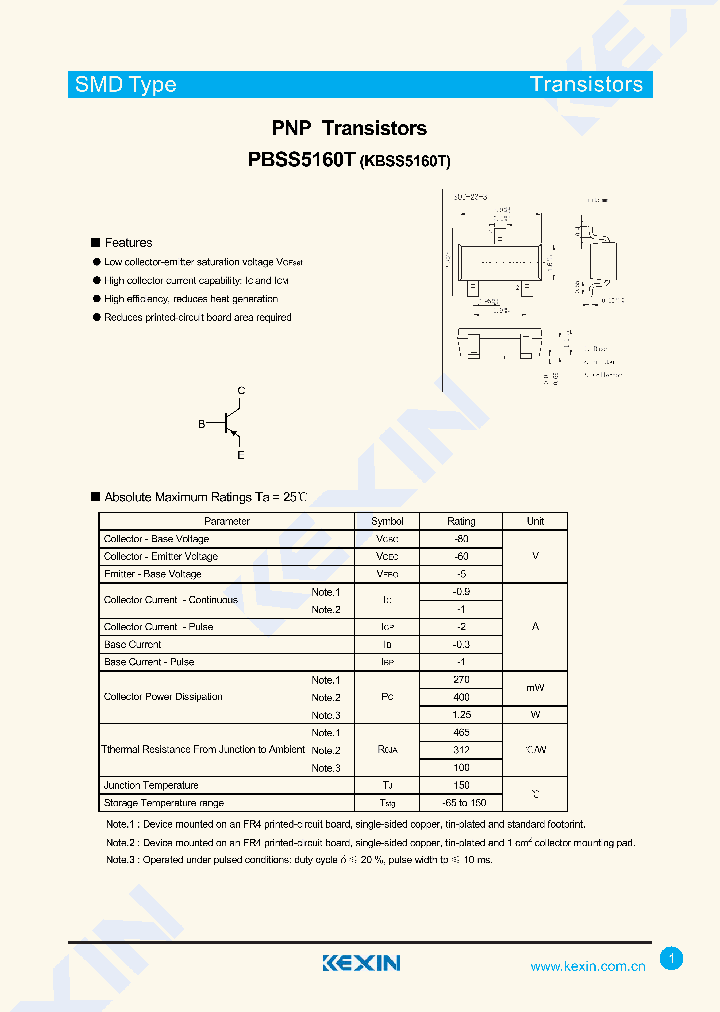 PBSS5160T-15_8331664.PDF Datasheet