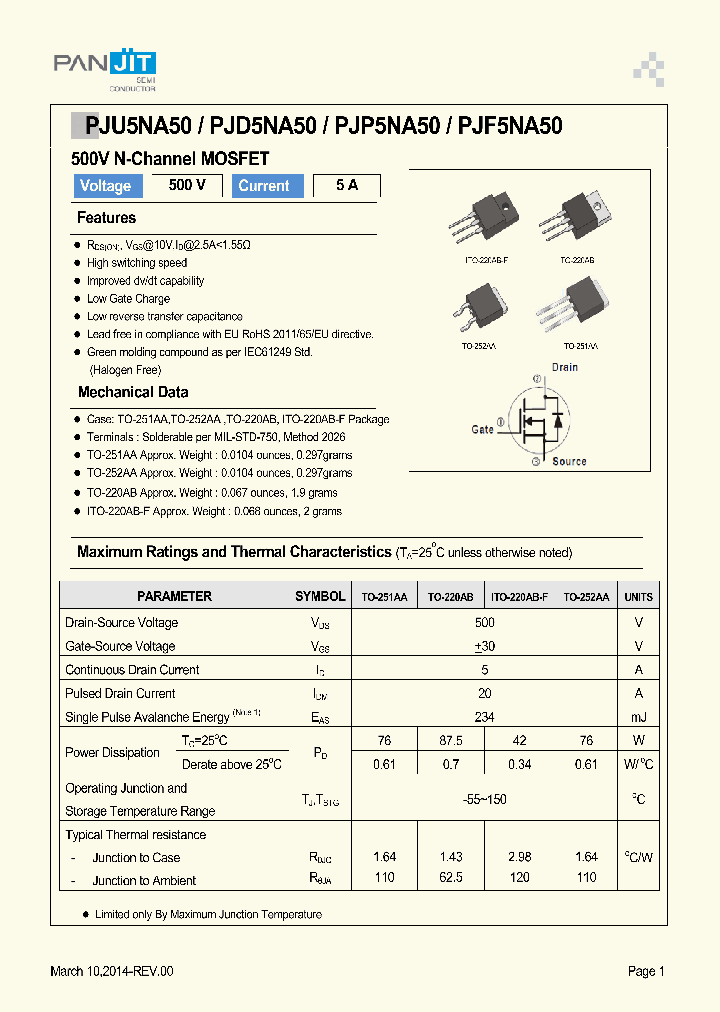 PJP5NA50_8332619.PDF Datasheet