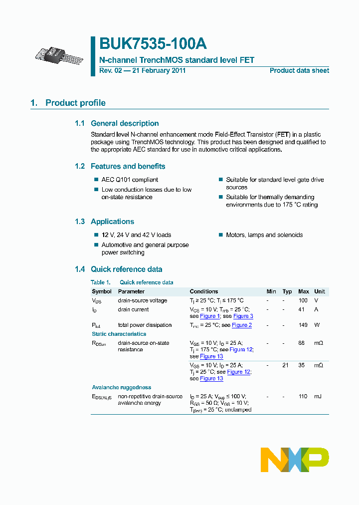 BUK7535-100A-15_8332718.PDF Datasheet