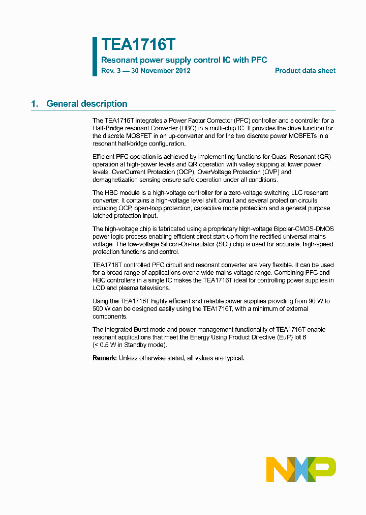 TEA1716T_8333219.PDF Datasheet