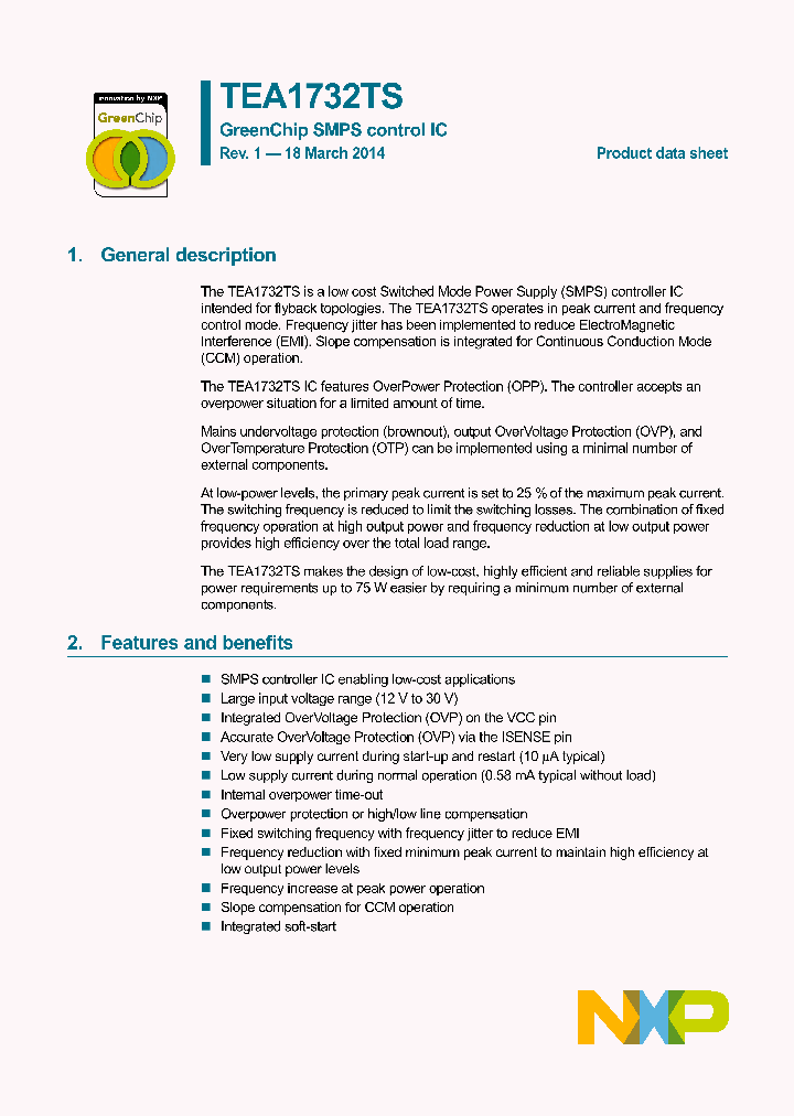 TEA1732TS_8333229.PDF Datasheet