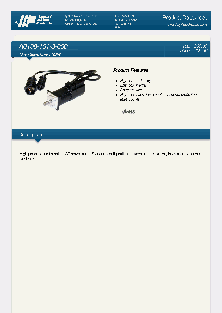 A0100-101-3-000_8333253.PDF Datasheet
