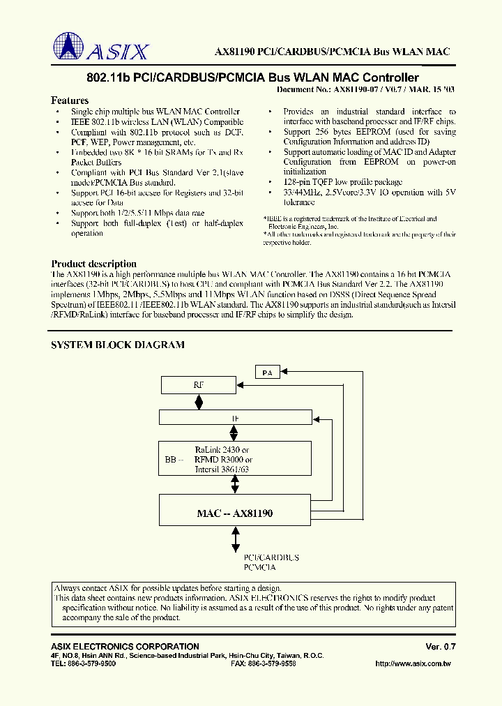 AX81190_8333329.PDF Datasheet