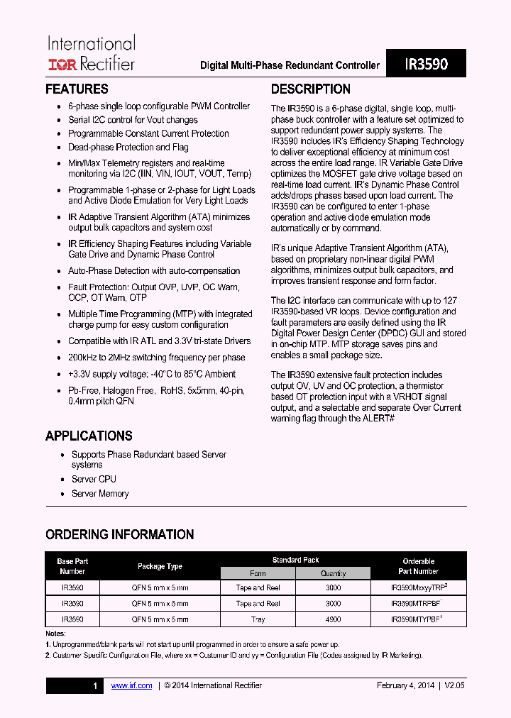 IR3590_8333483.PDF Datasheet