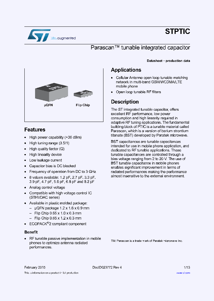 STPTIC-12F1M6_8333588.PDF Datasheet