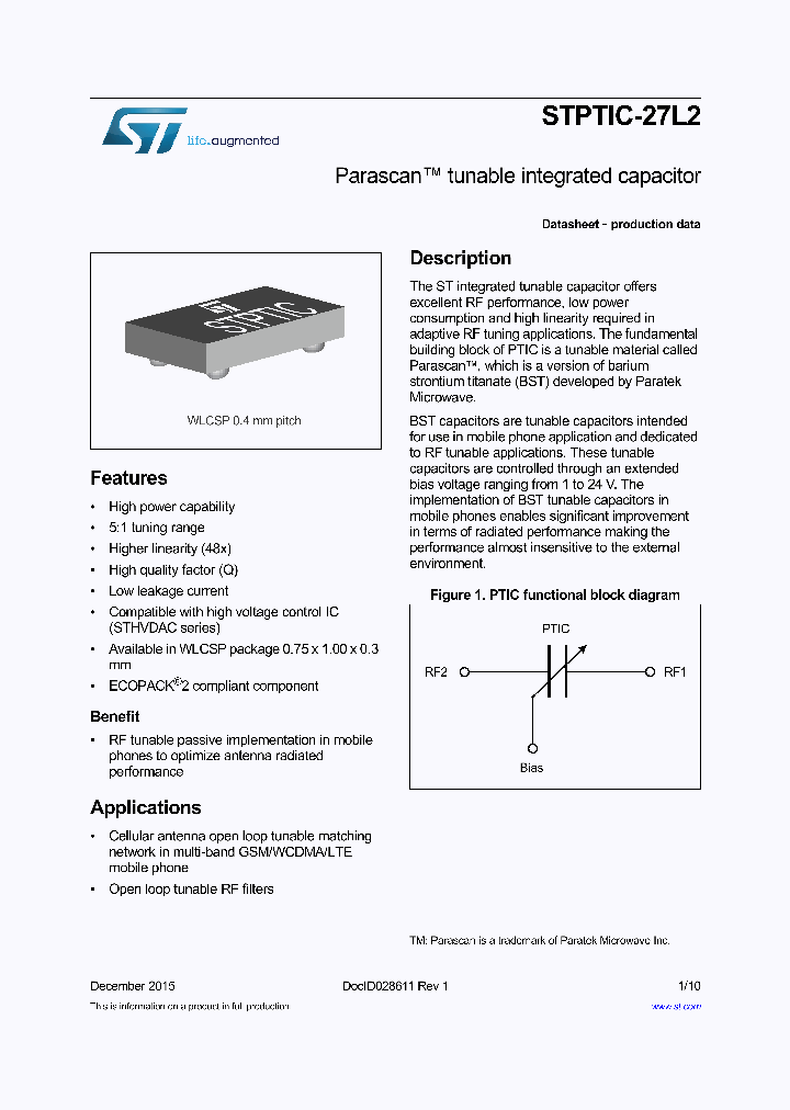 STPTIC-15F1C5_8333590.PDF Datasheet