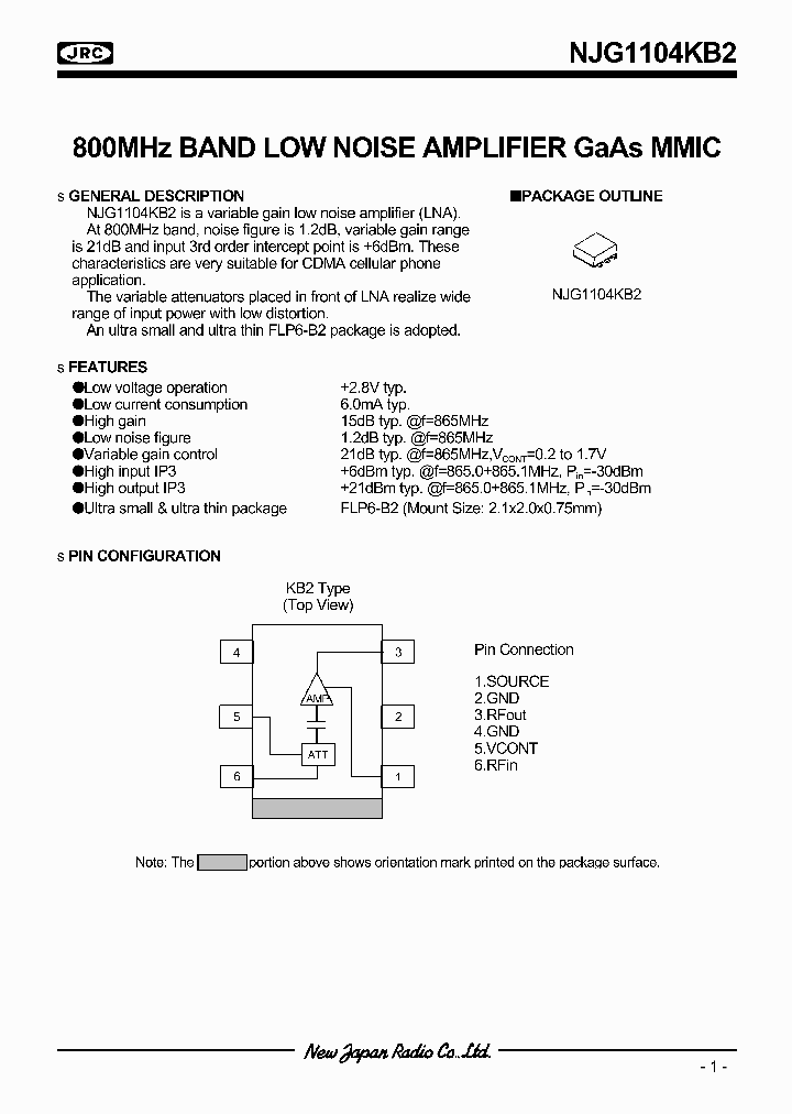NJG1104KB2_8334268.PDF Datasheet