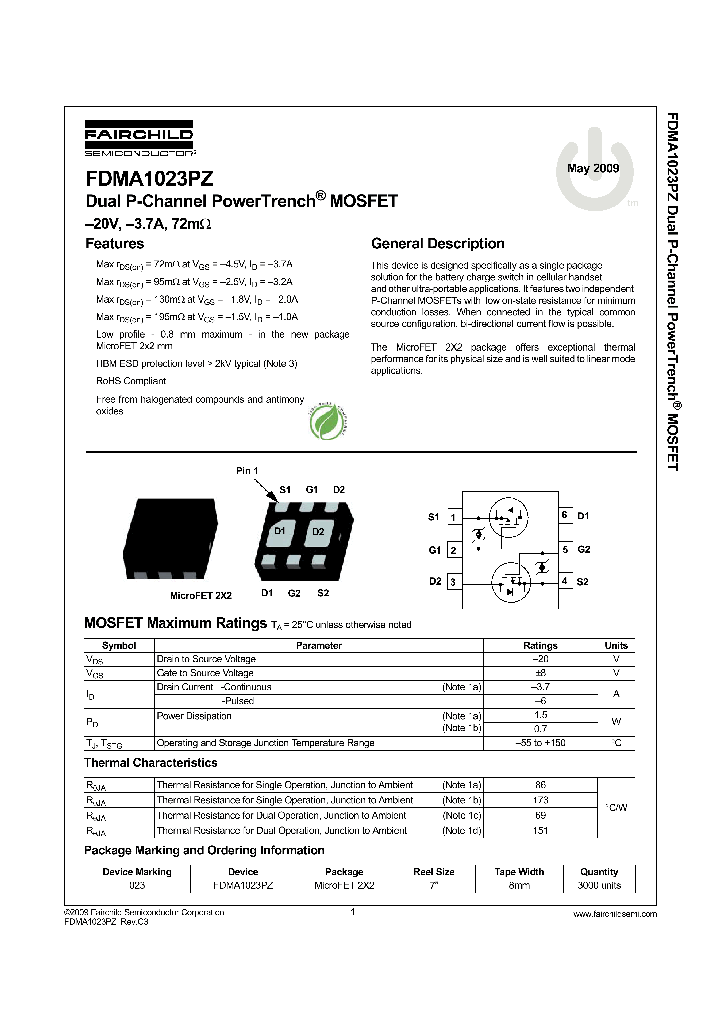 FDMA1023PZ_8334685.PDF Datasheet