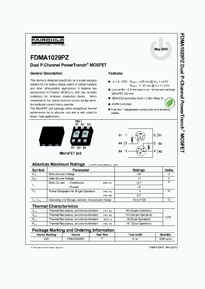 FDMA1029PZ_8334691.PDF Datasheet