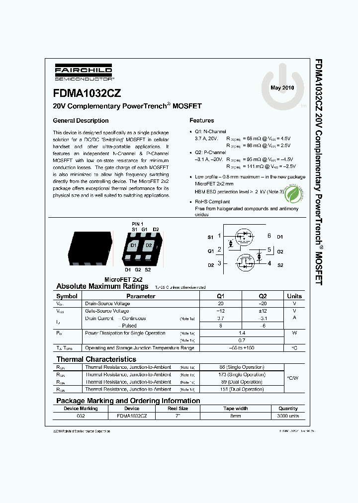 FDMA1032CZ_8334692.PDF Datasheet